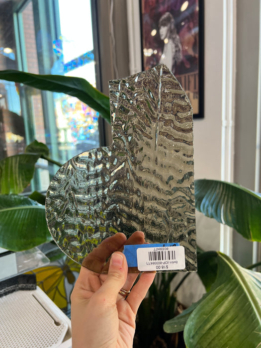 Vintage Gray Brown Rippled Textured Optimum Sheet Glass Colorado Glassworks 8x4in (OP-80338477)