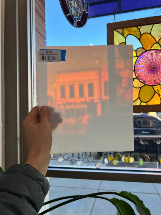 White Solid Opalescent Oceanside (200SFL) 96 COE Sheet Glass Colorado Glassworks