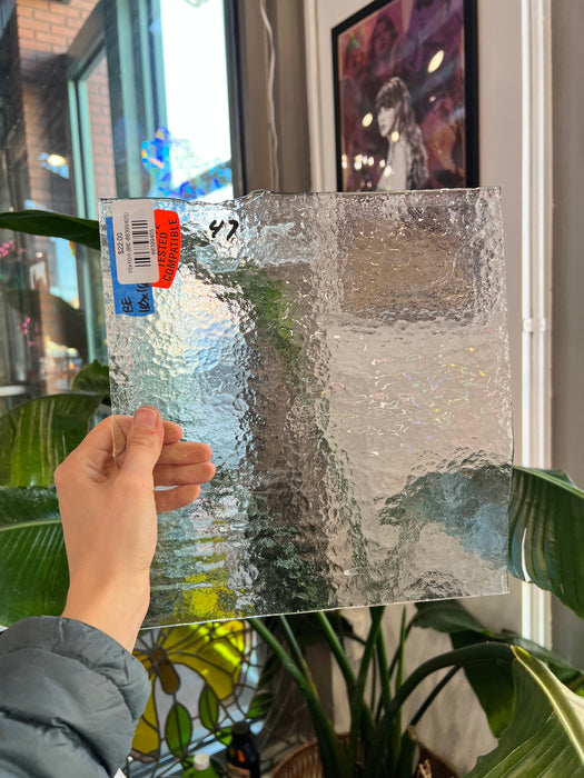 Vintage Clear Bullseye Transparent Fusible 90 COE Sheet Glass Colorado Glassworks