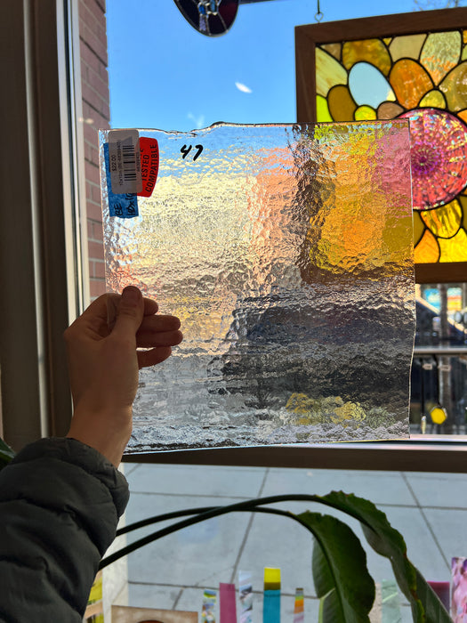 Vintage Clear Bullseye Transparent Fusible 90 COE Sheet Glass Colorado Glassworks