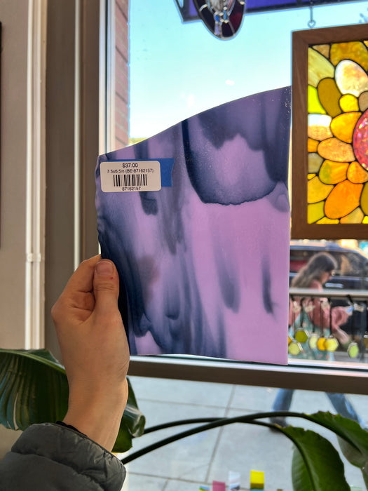 Bullseye Starlight Lavender Fusible 90 COE Aventurine Blue Colorado Glass Works