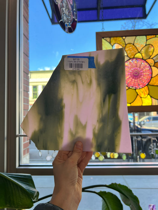 Bullseye Fairy Garden Fusible 90 COE Aventurine Green Sheet Glass Colorado Glassworks