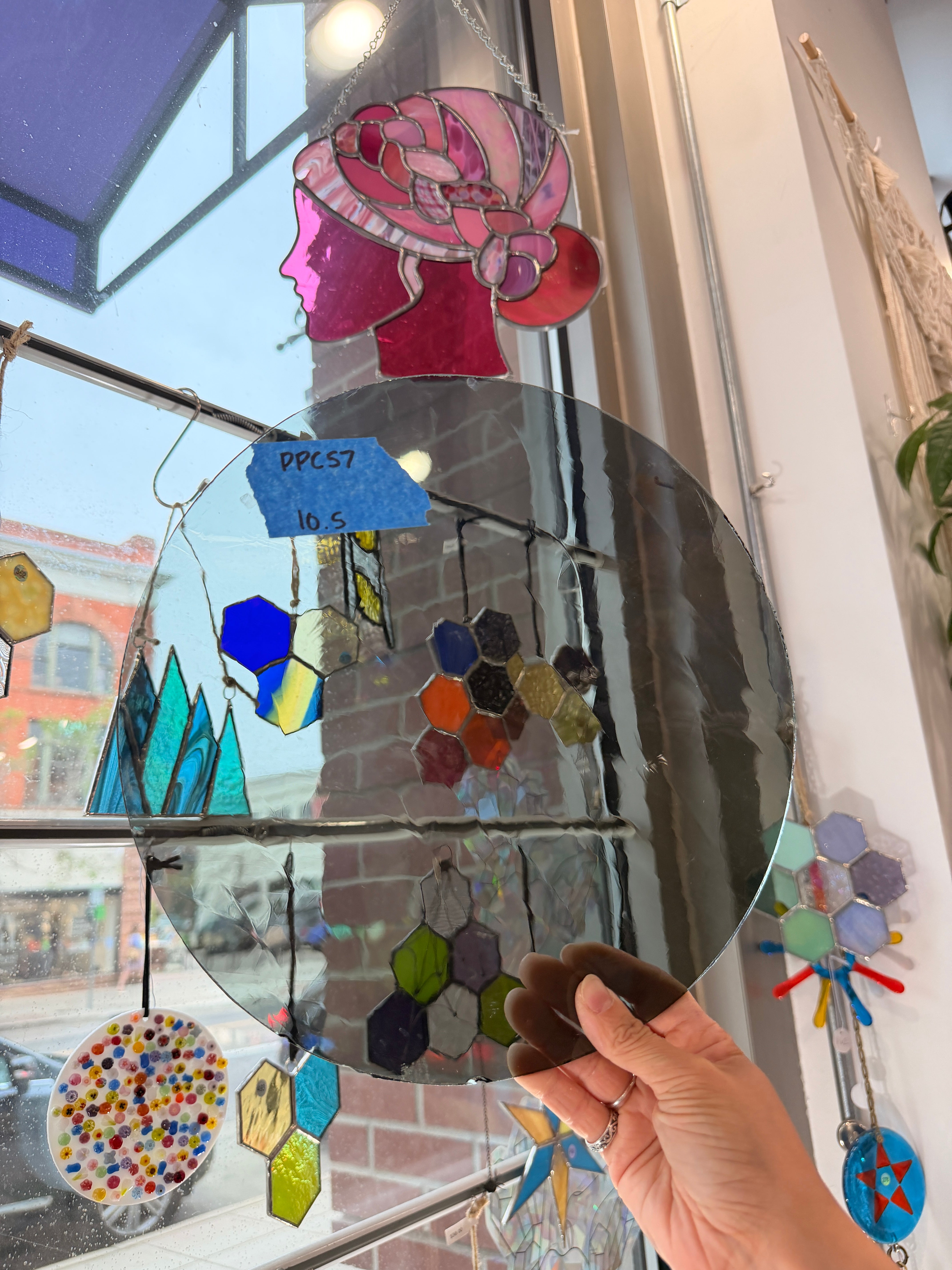 Gray Mouth Blown GNA Sheet Glass Colorado Glassworks