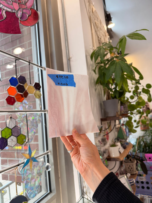 Pink White Mauve Wispy Spectrum Sheet Glass Spectrum Glass