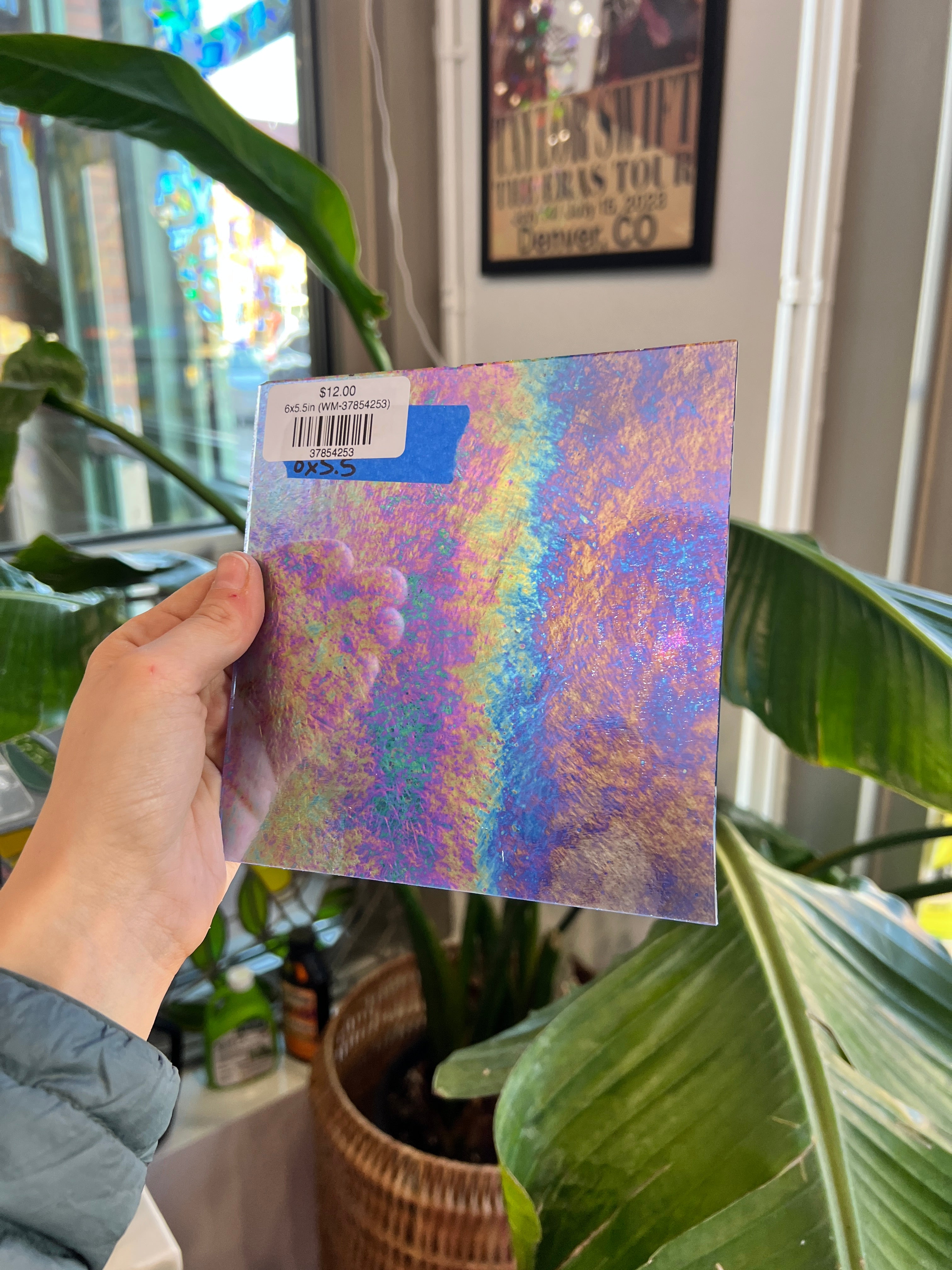 Periwinkle Cornflower Blue Iridescent Wissmach Fusible 96 COE Sheet Glass Colorado Glassworks 6x5.5in (WM-37854253)