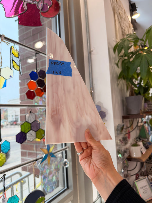 Pink White Mauve Wispy Spectrum Sheet Glass Spectrum Glass