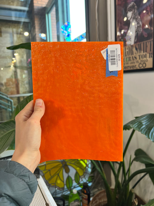 Bright Orange Semi-Opaque Sheet Glass Colorado Glassworks