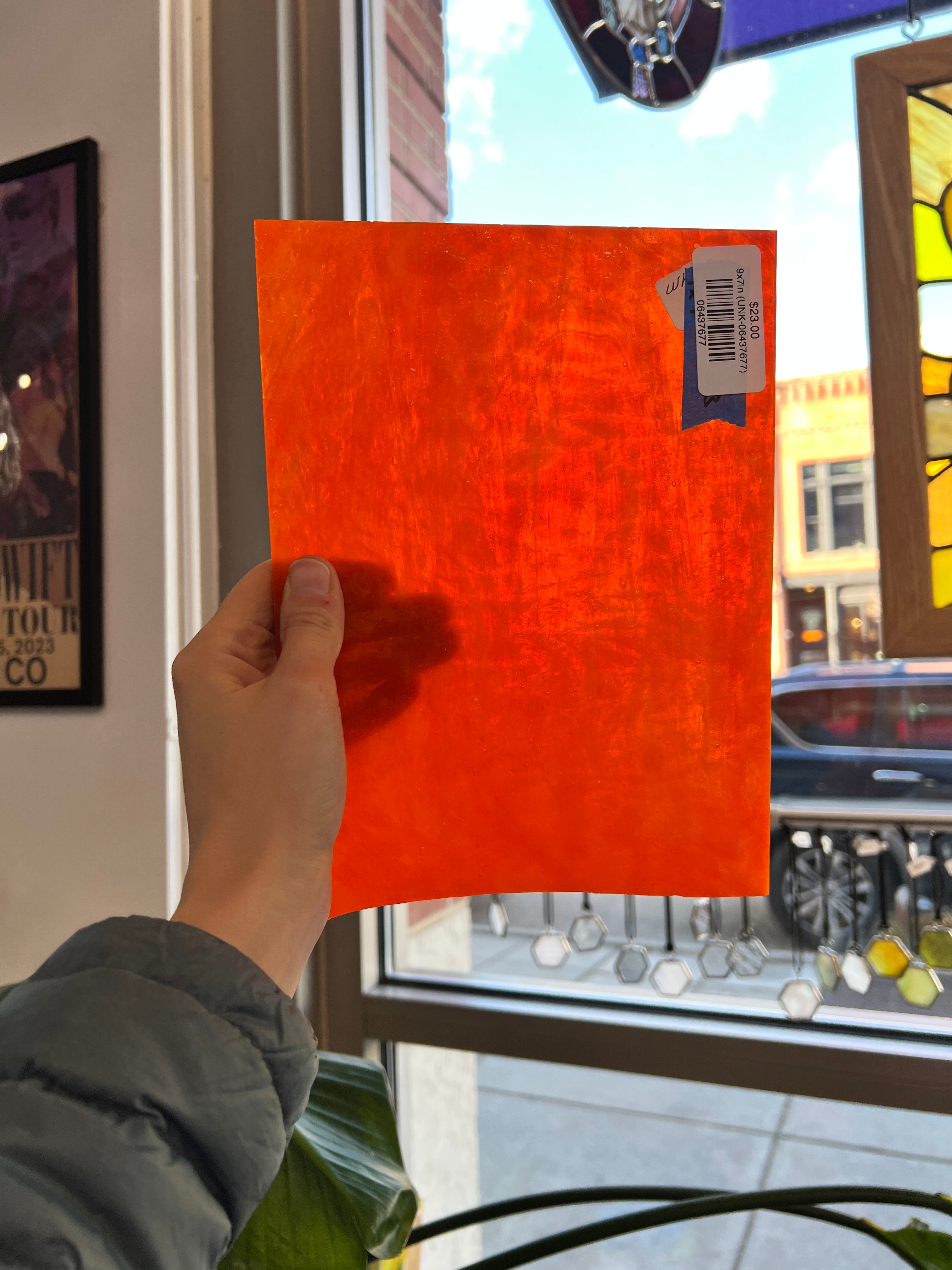 Bright Orange Semi-Opaque Sheet Glass Colorado Glassworks