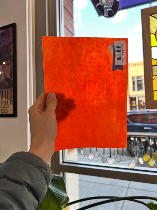 Bright Orange Semi-Opaque Sheet Glass Colorado Glassworks
