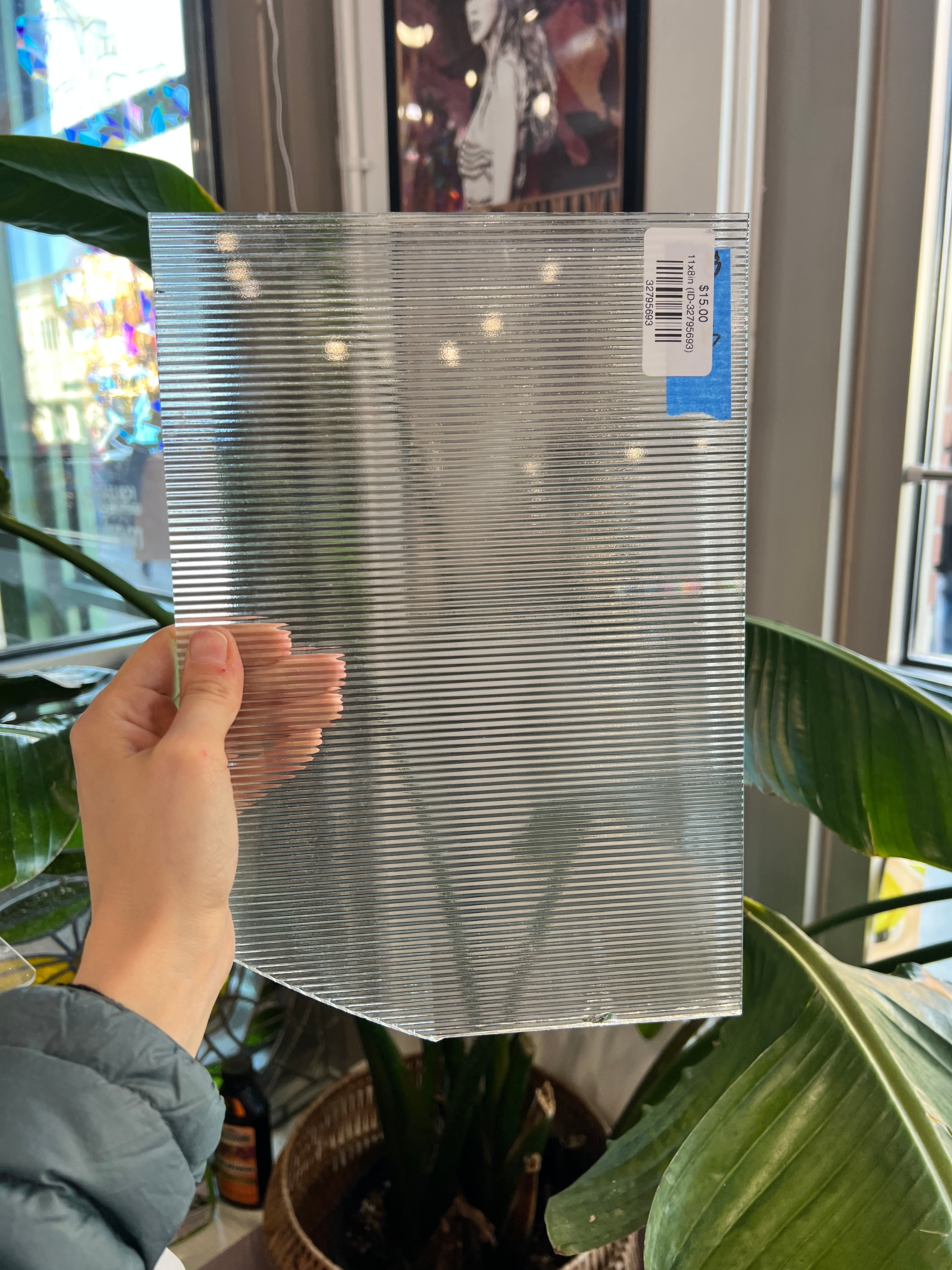 Reeded Clear Industrial Sheet Glass Colorado Glassworks 11x8in (ID-32795693)