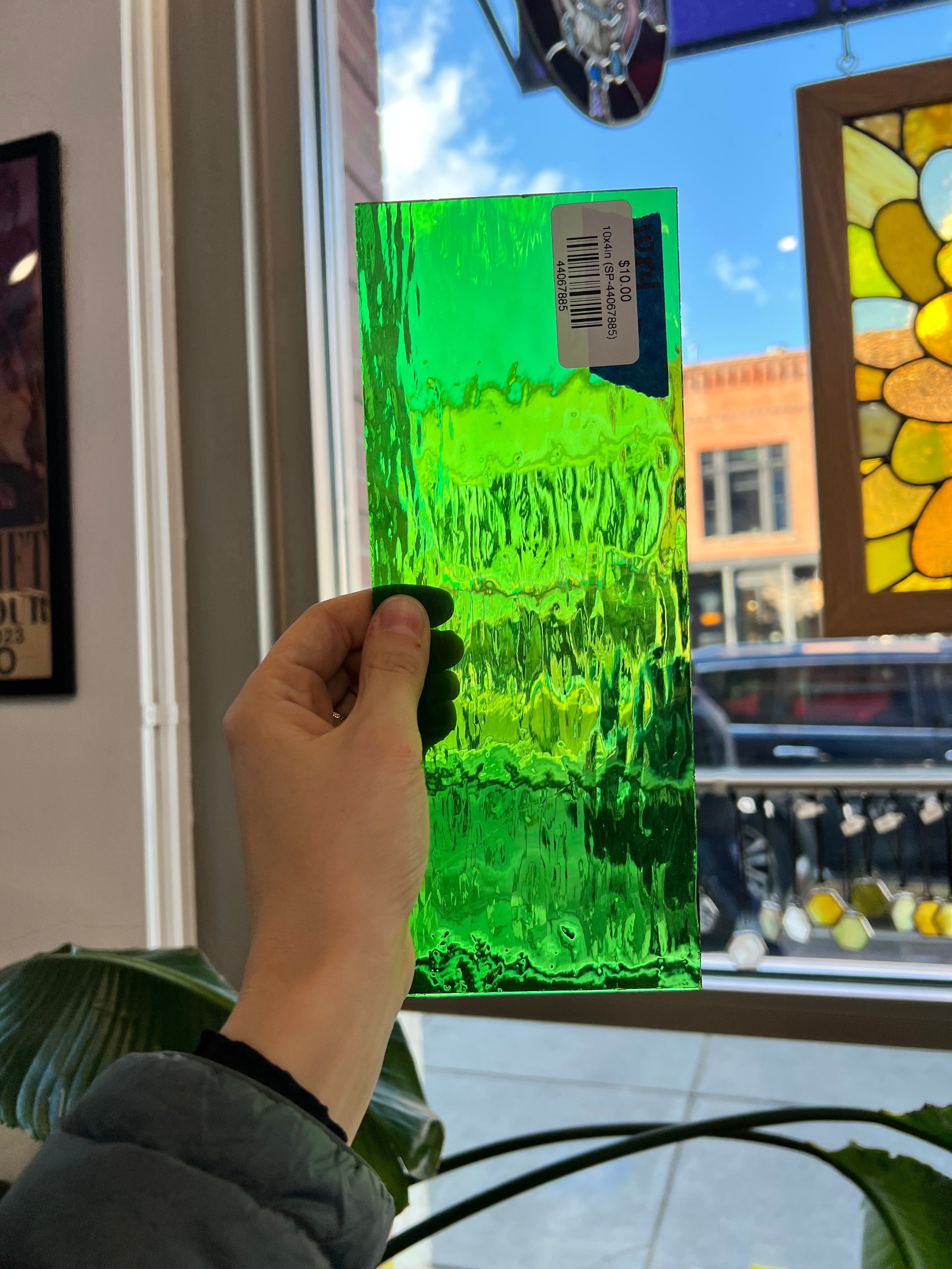 Green Waterglass Spectrum Sheet Glass Colorado Glassworks