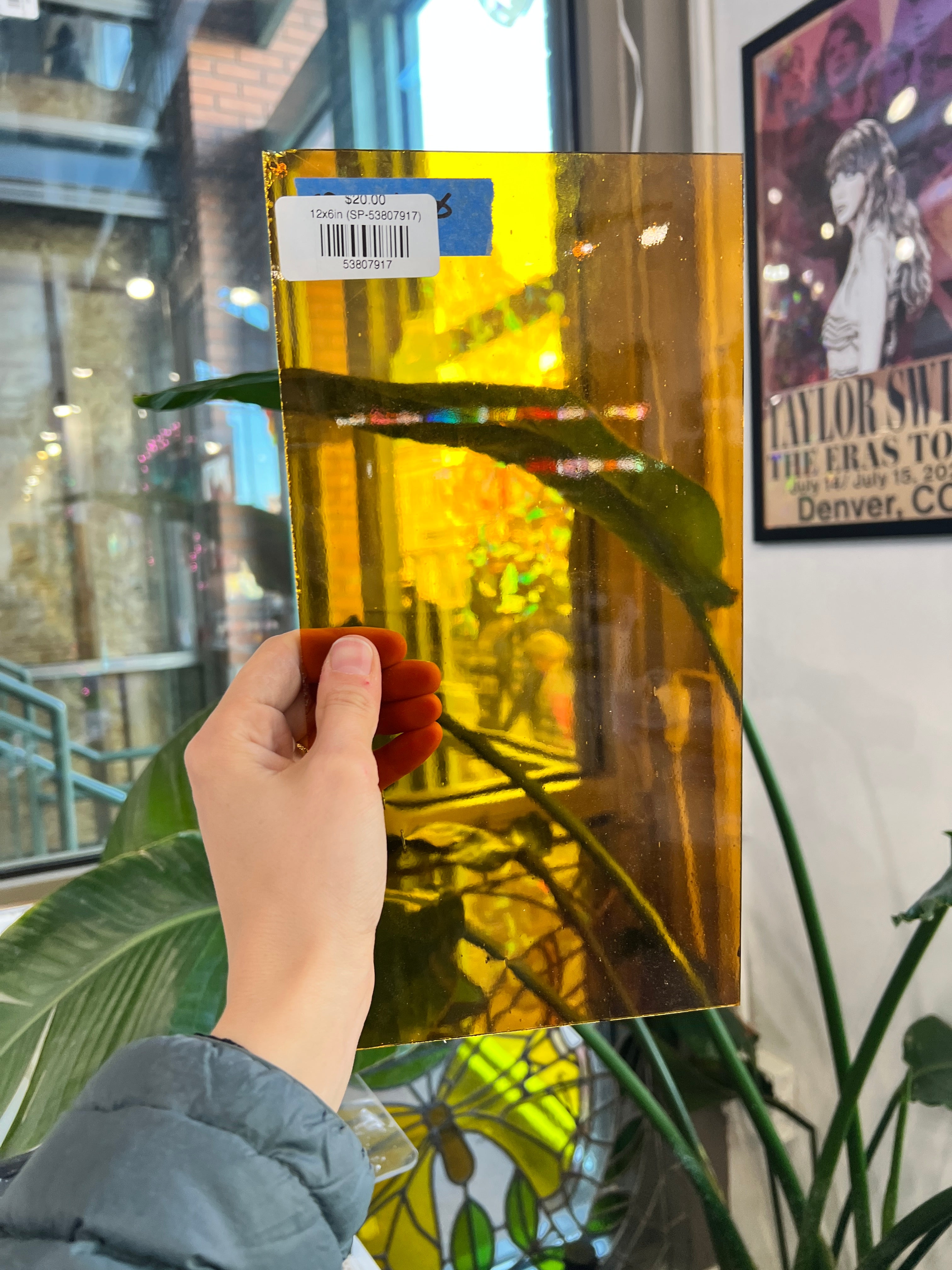 Amber Transparent Spectrum Vintage System 96 COE Sheet Glass Colorado Glassworks 12x6in (SP-53807917)