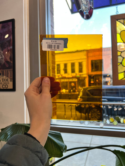 Amber Transparent Spectrum Vintage System 96 COE Sheet Glass Colorado Glassworks