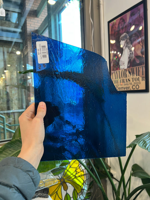 Azure Blue Transparent Kokomo Sheet Glass Colorado Glassworks 10x7in (KO-29641005)