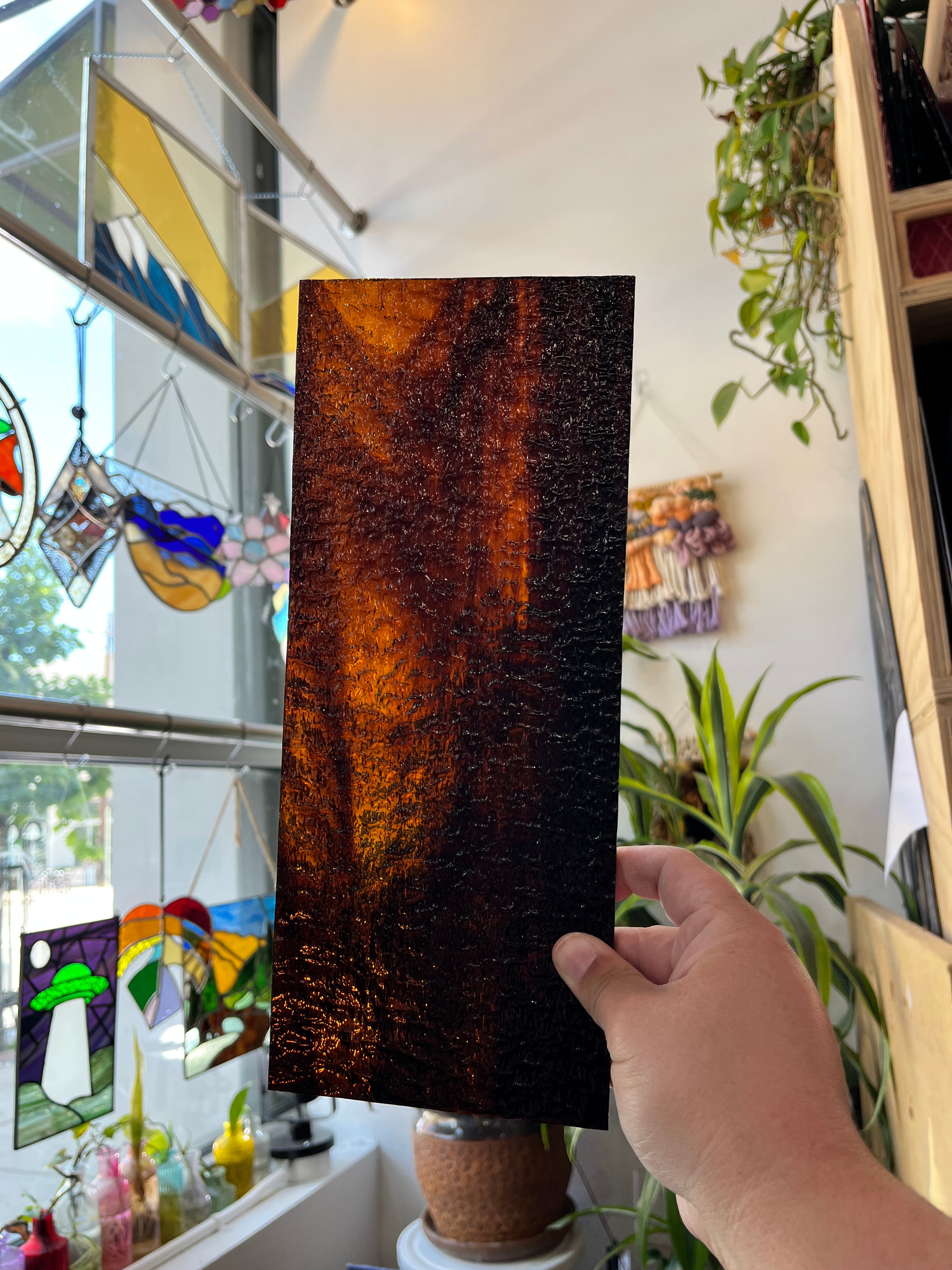 Brown Wispy Spectrum (S) Sheet Glass Colorado Glassworks C
