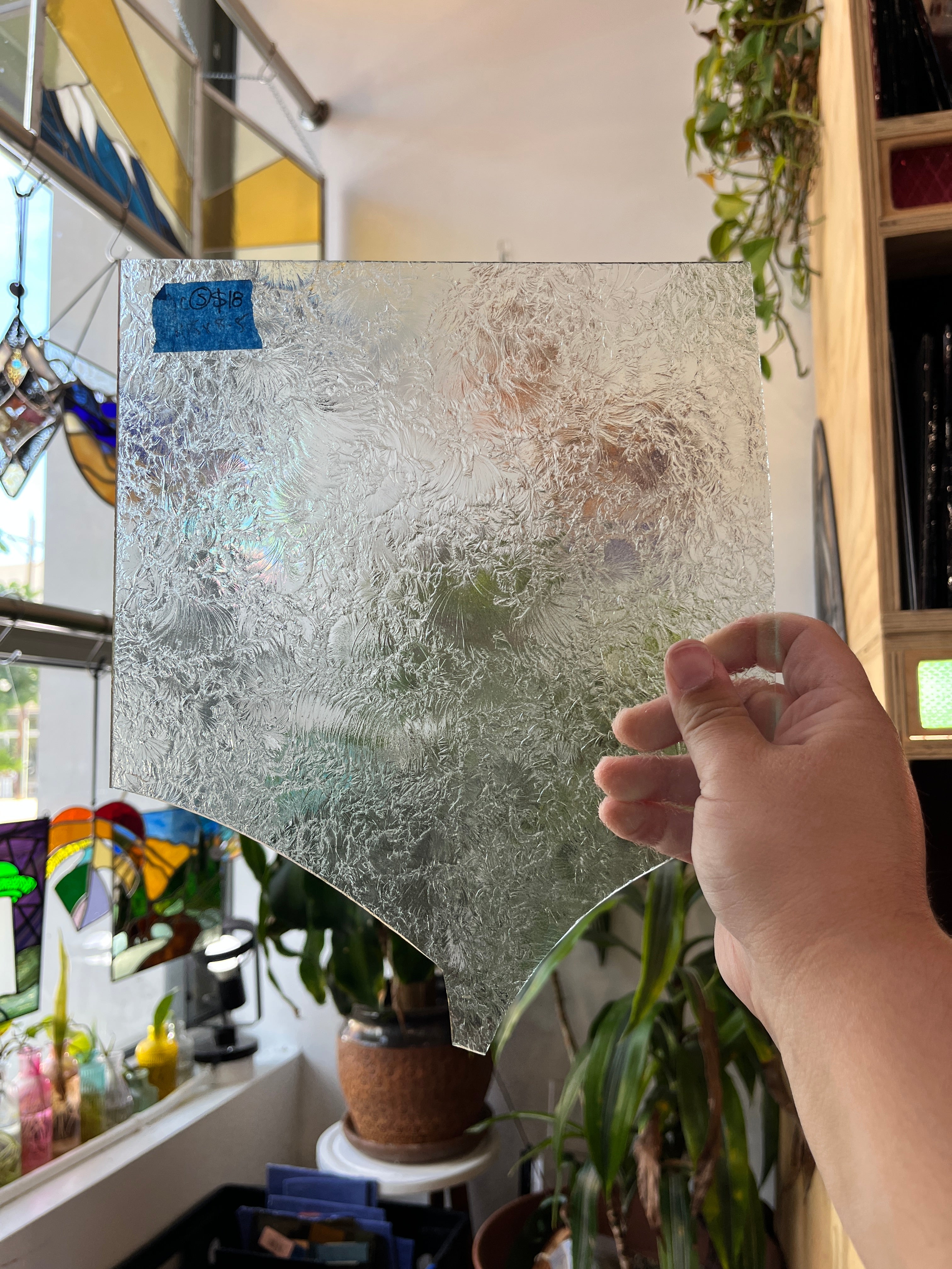 Clear Glue Chip Texture (S) Sheet Glass Colorado Glassworks G