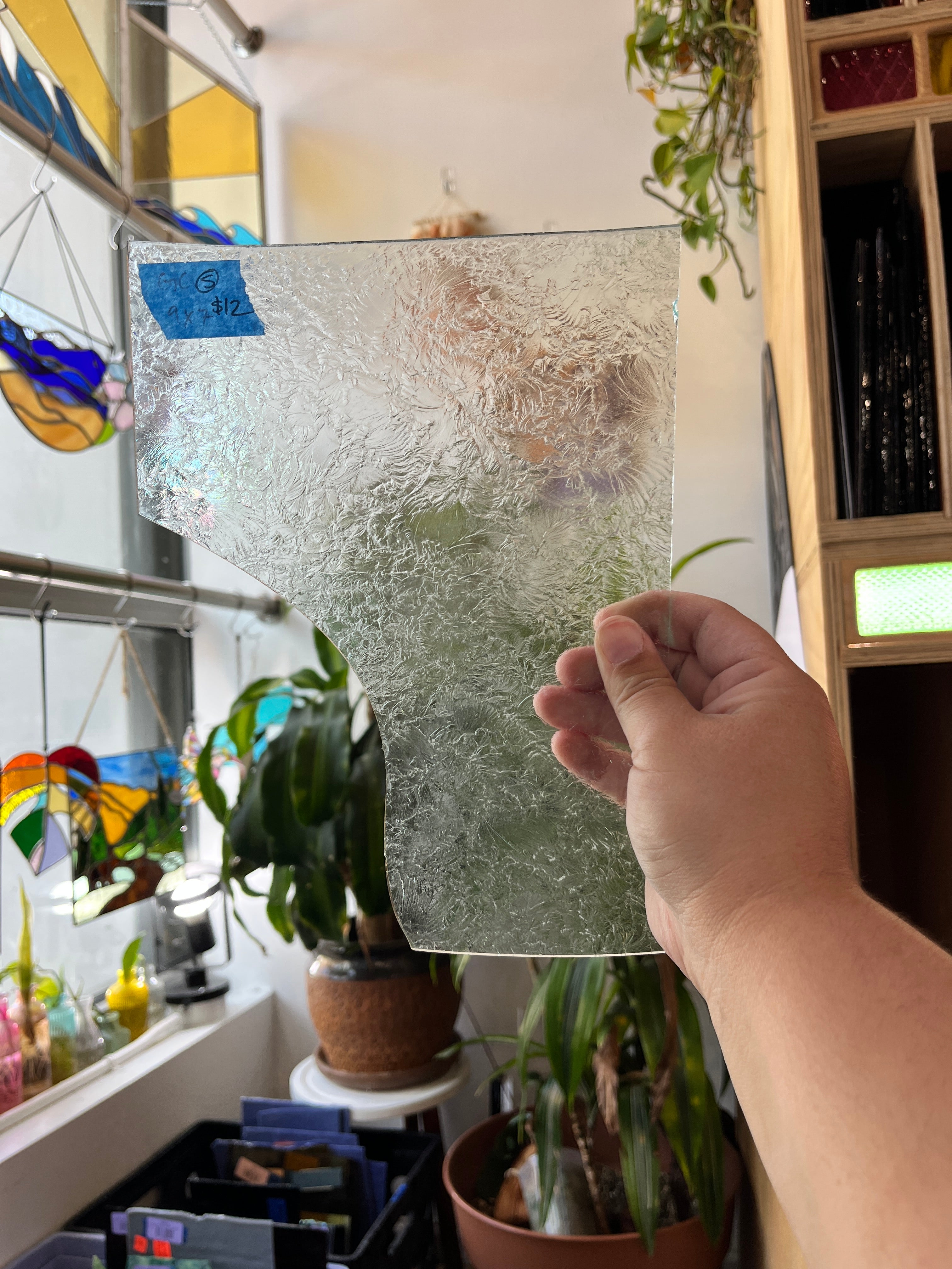 Clear Glue Chip Texture (S) Sheet Glass Colorado Glassworks F