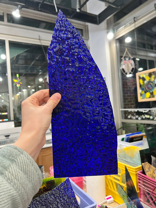 Figure C Cobalt Blue Wissmach (WI 220) Sheet Glass Colorado Glassworks 12x4in (WM-29608528)