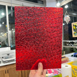 Red/Scarlet Florentine Wissmach (WI 18 FLOR) Sheet Glass Colorado Glassworks