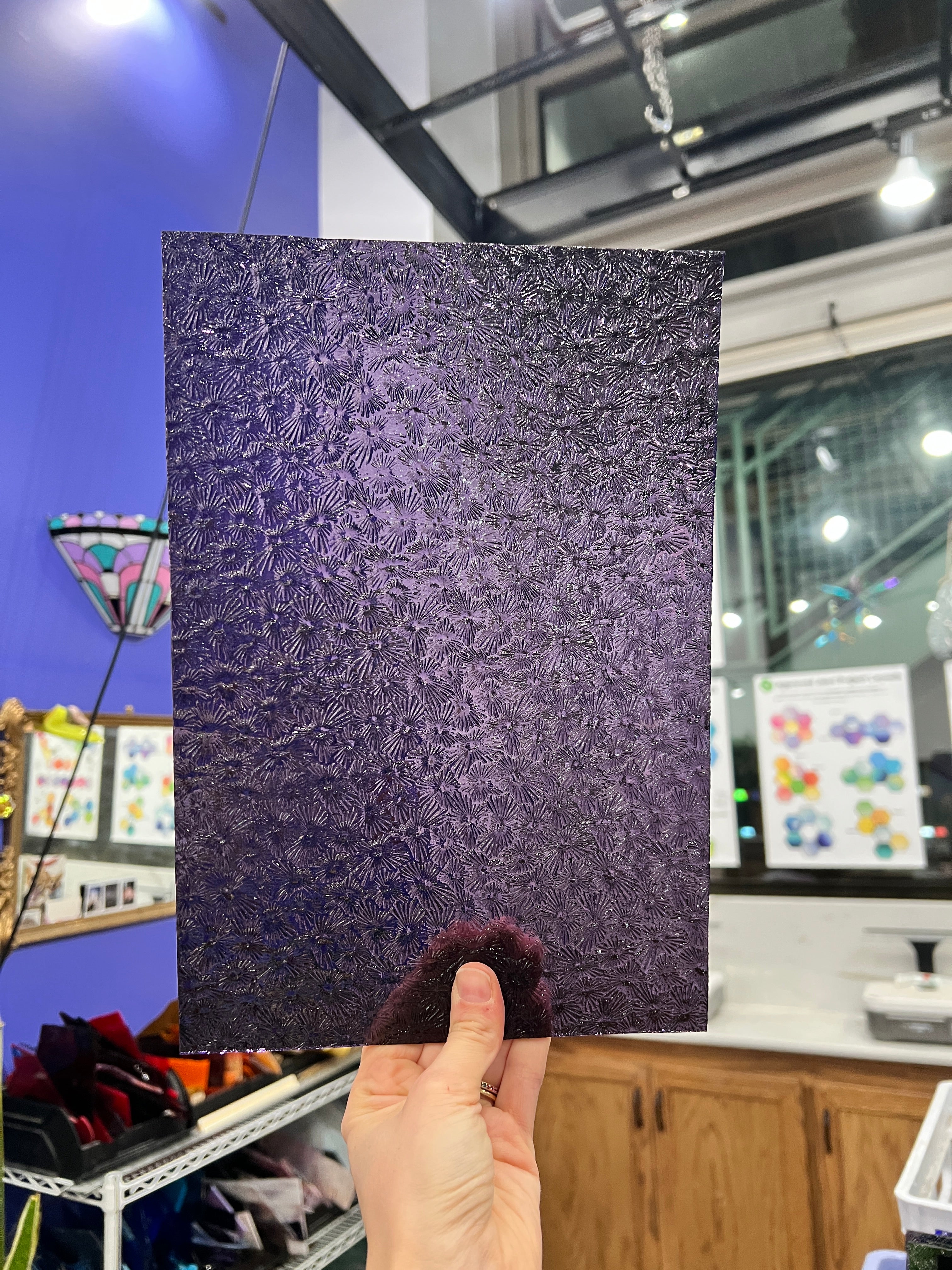 Transparent Purple Florentine Wissmach Sheet Glass Unknown 12x6in (WM-29608504)