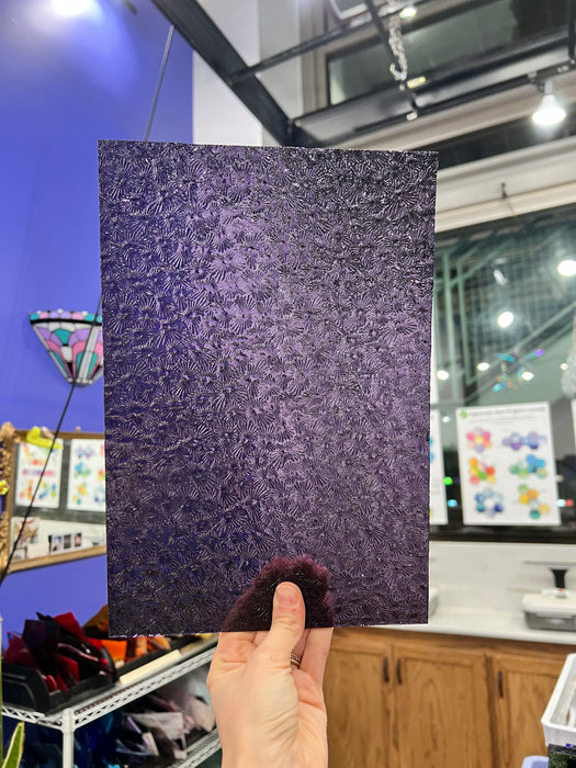 Transparent Purple Florentine Wissmach Sheet Glass Unknown 12x6in (WM-29608504)