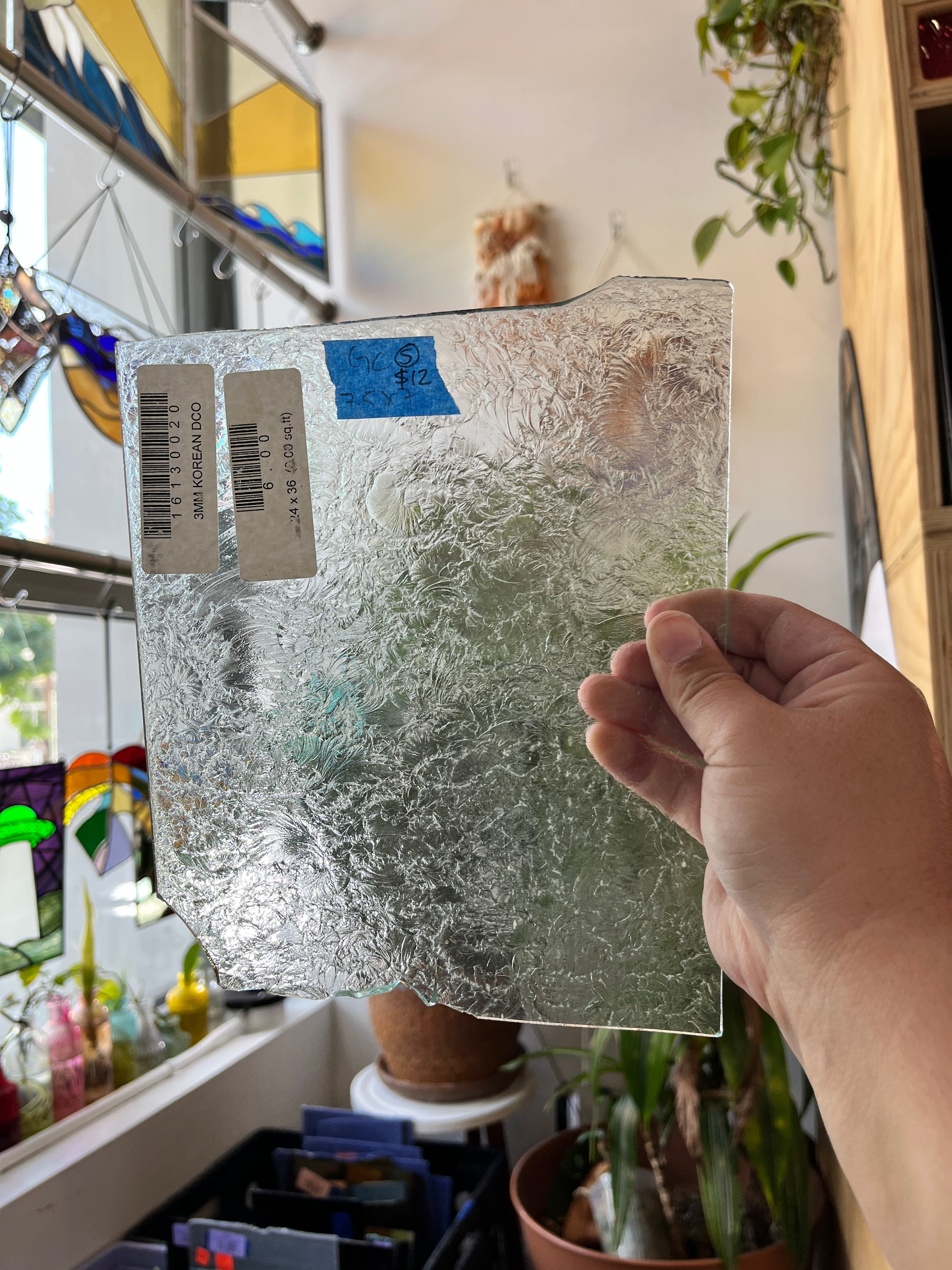 Clear Glue Chip Texture (S) Sheet Glass Colorado Glassworks E