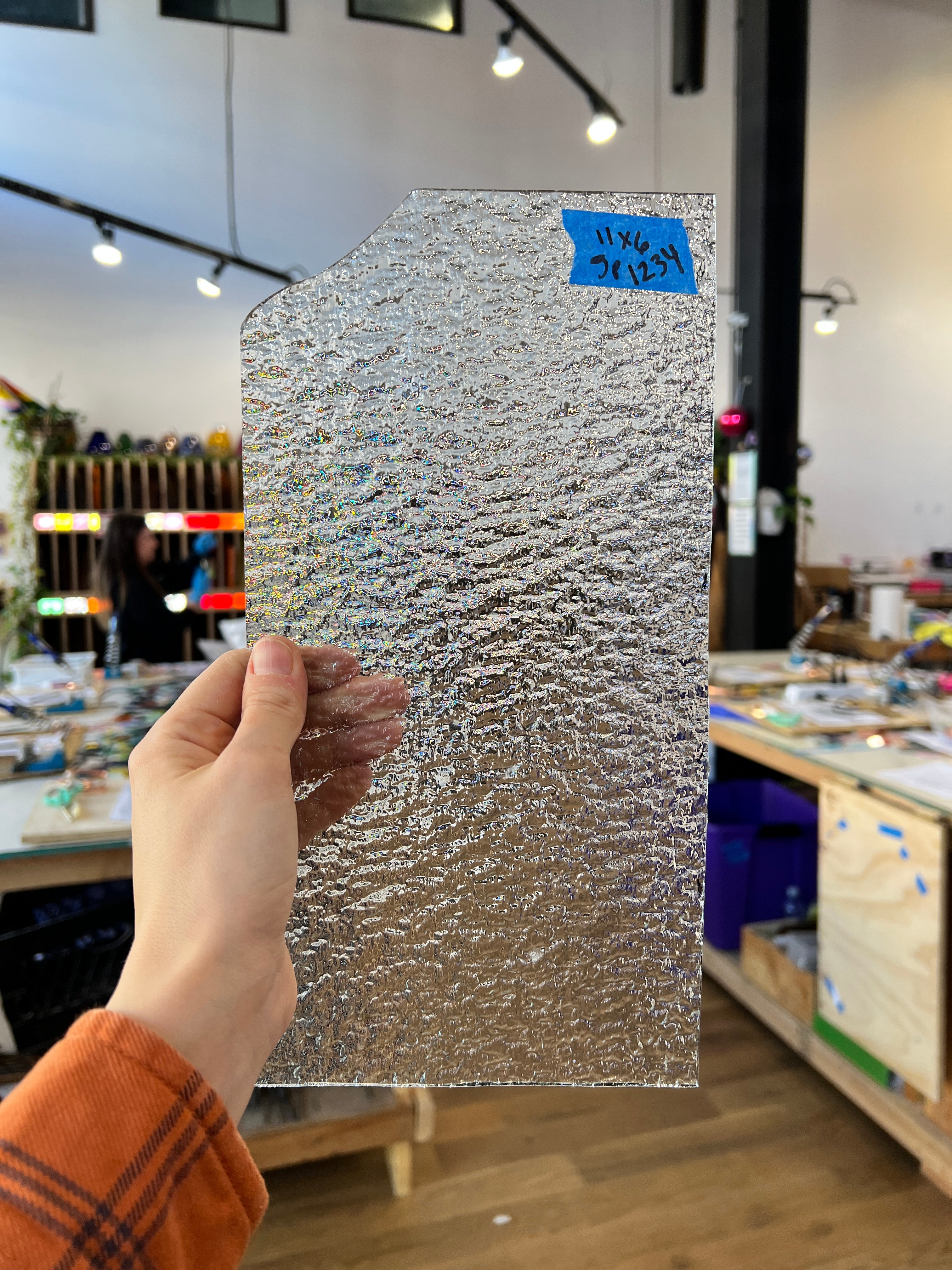 Clear Granite - Spectrum Sheet Glass Colorado Glassworks SP1234 (11x6in)