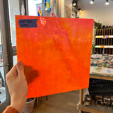 Neon Orange Iridescent Opaque Wissmach Fusible 96 COE (WI 96 42 LUM) Sheet Glass Colorado Glassworks