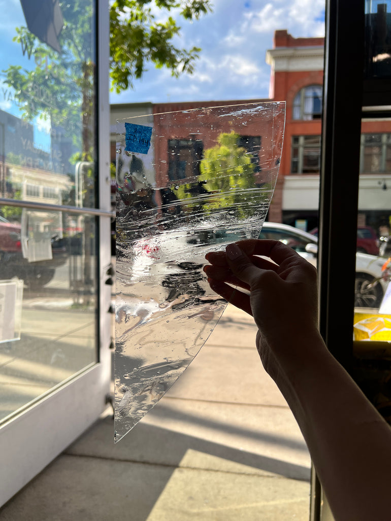 Clear Industrial Wispy Reemy Glass Sheet Glass Colorado Glassworks   