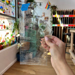 Clear Architectural Wispy Reemy Glass Sheet Glass Colorado Glassworks ID140 (9.5x5in)