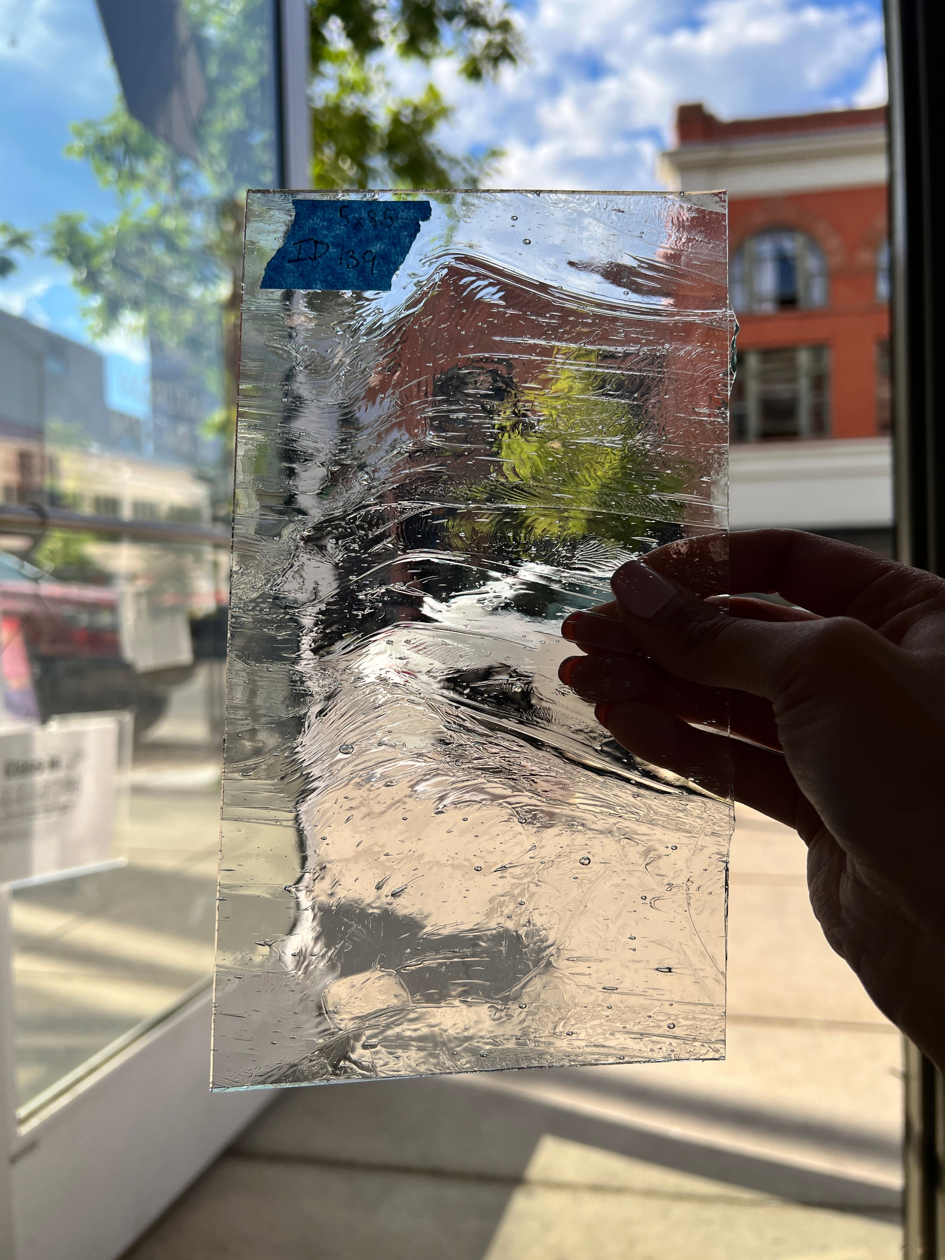 Clear Architectural Wispy Reemy Glass Sheet Glass Colorado Glassworks