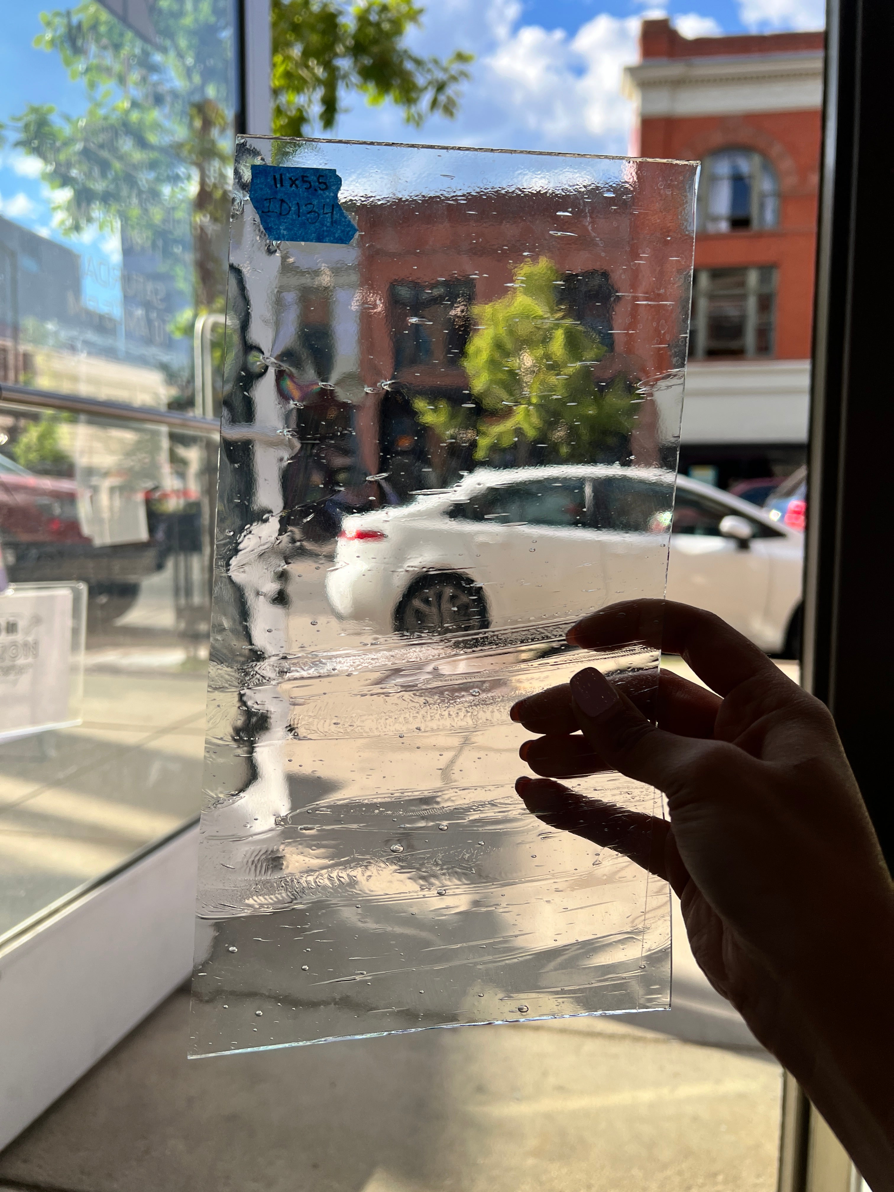 Clear Architectural Wispy Reemy Glass Sheet Glass Colorado Glassworks