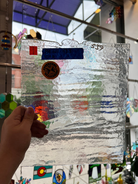 Vintage Transparent Clear Bullseye Fusible 90 COE Sheet Glass Bullseye
