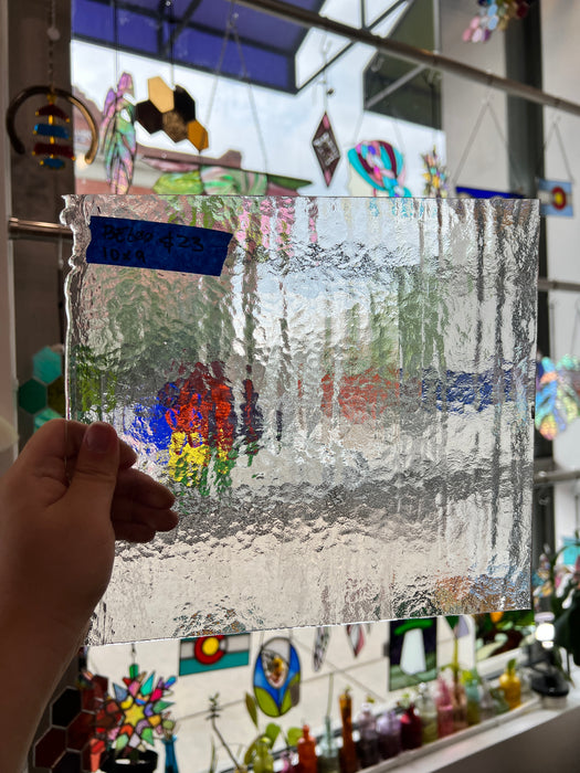 Vintage Transparent Clear Bullseye Fusible 90 COE Sheet Glass Bullseye
