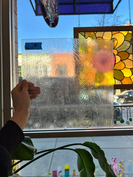 Clear Seedy Textured Kokomo Sheet Glass Colorado Glassworks