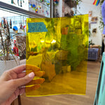 Yellow Waterglass Oceanside Fusible 96 COE (161W-F) Sheet Glass Colorado Glassworks