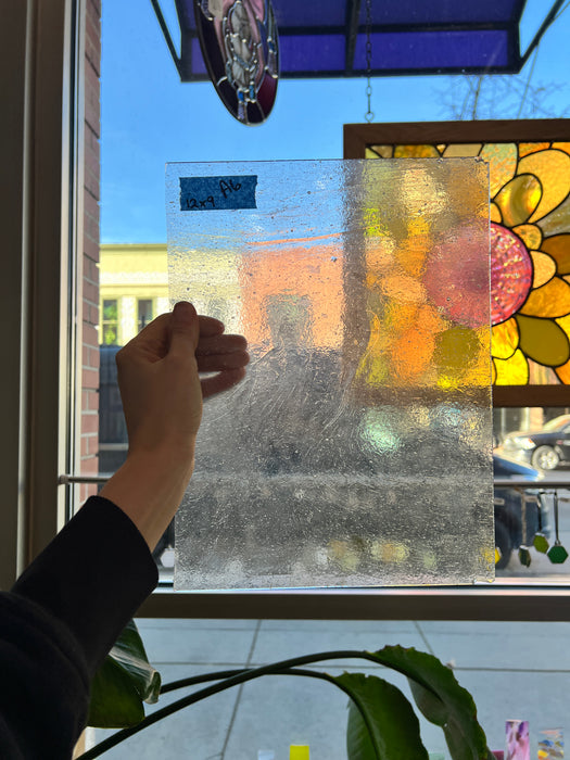 Clear Seedy Textured Kokomo Sheet Glass Colorado Glassworks