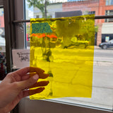 Yellow Waterglass Oceanside Fusible 96 COE (161W-F) Sheet Glass Colorado Glassworks