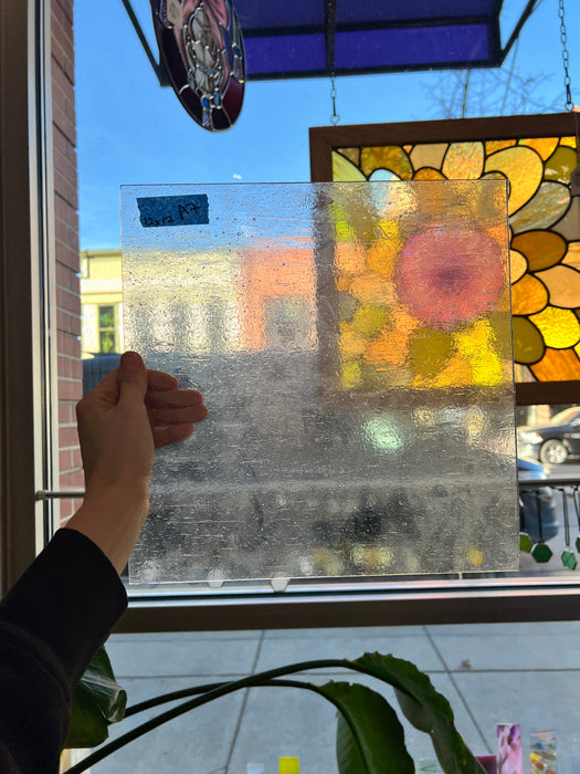 Clear Seedy Textured Kokomo Sheet Glass Colorado Glassworks