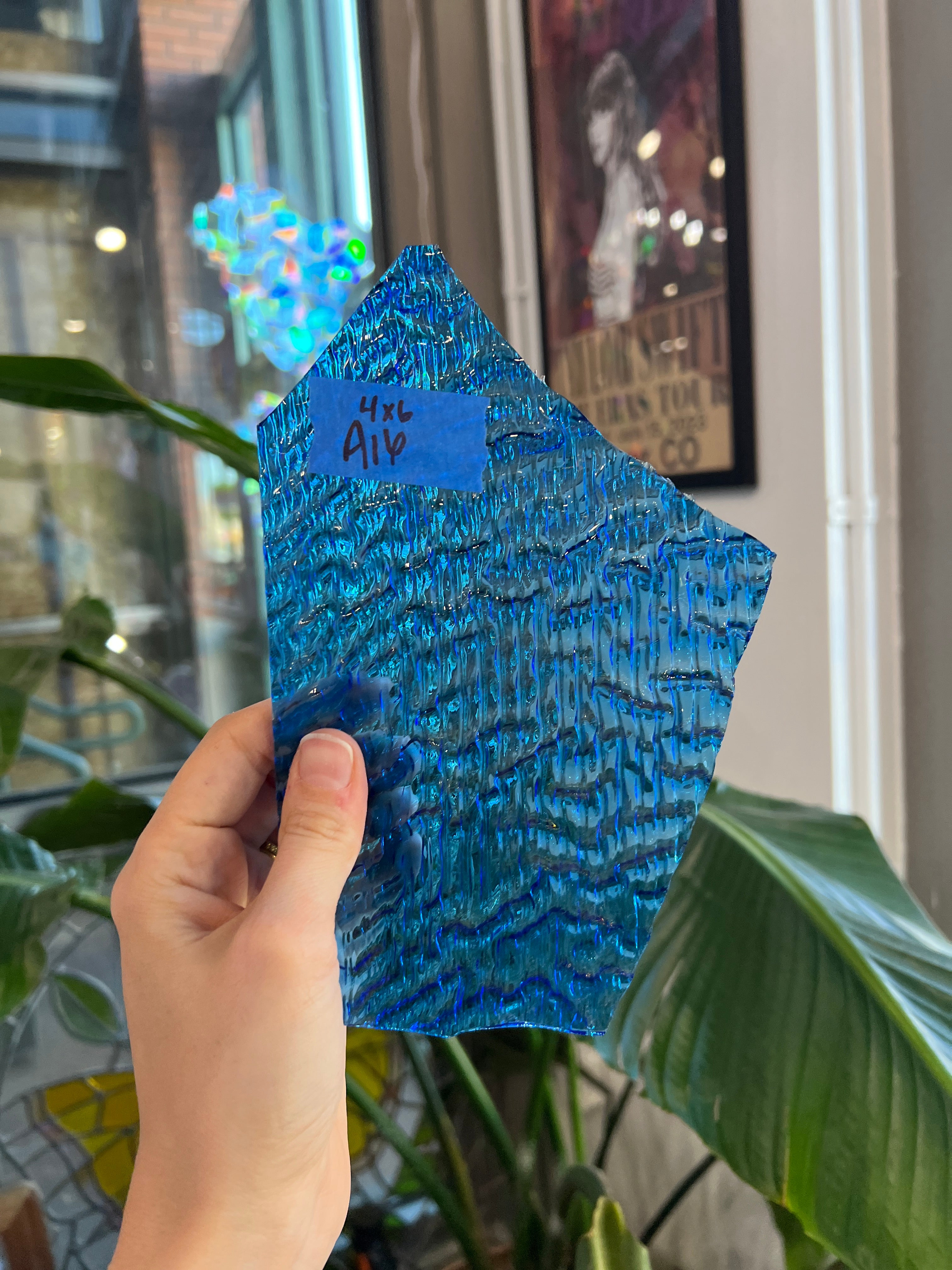 Vintage Blue Allegre Optimum Sheet Glass Colorado Glassworks