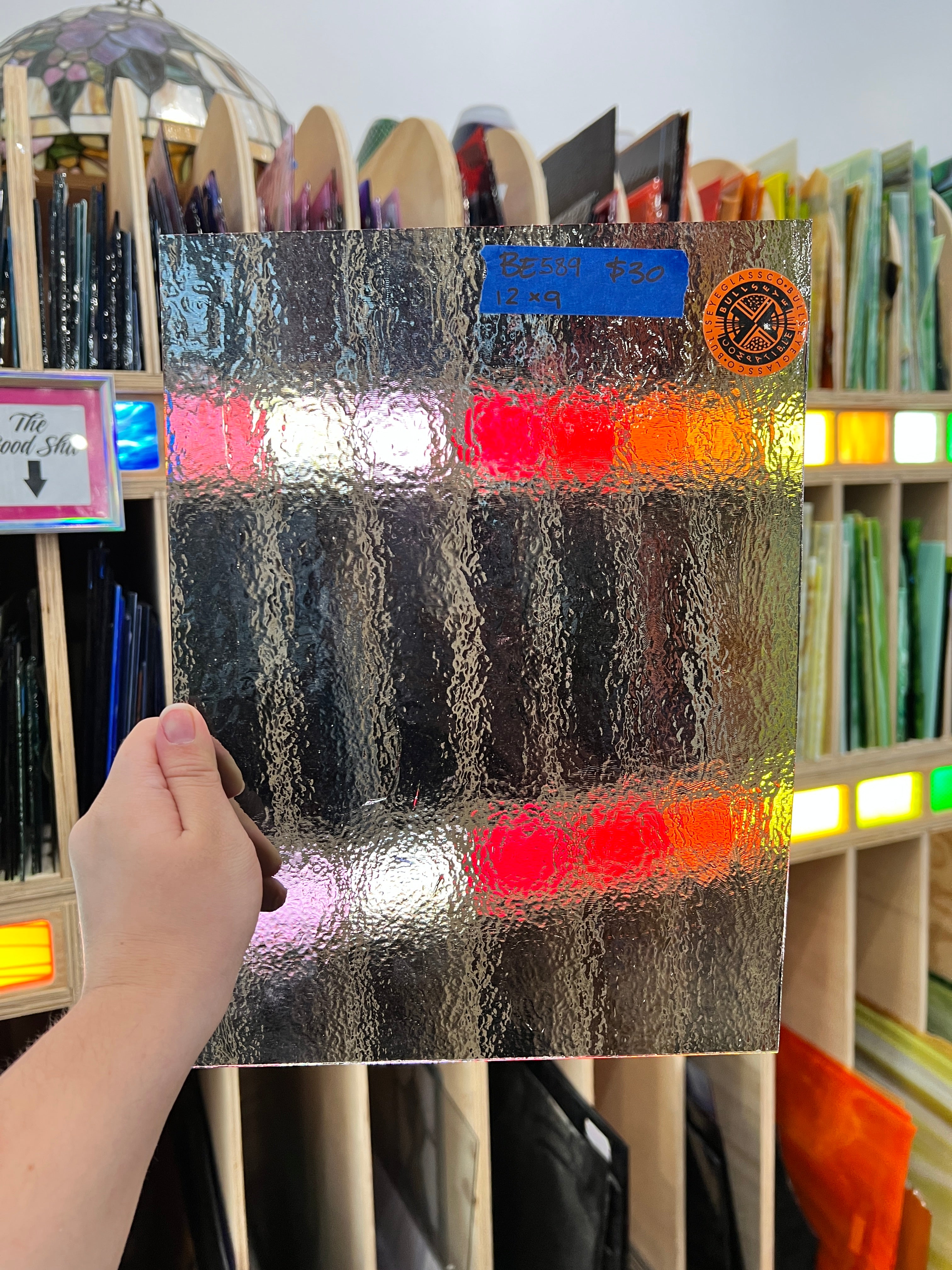 Vintage Transparent Gray Bullseye Fusible 90 COE Sheet Glass Colorado Glassworks