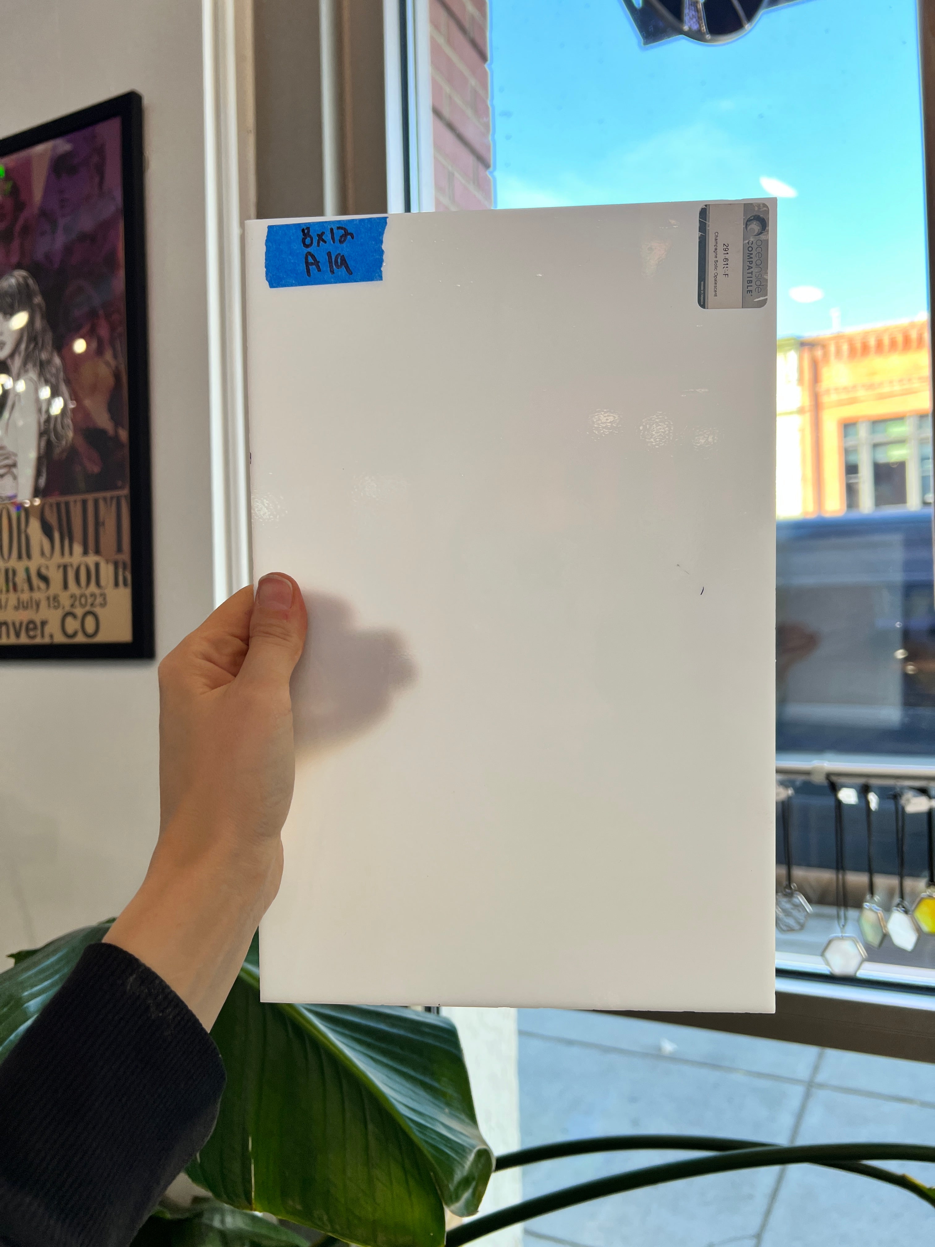 Oceanside Champagne Opal Smooth Glass (291-61S-F) Sheet Glass Colorado Glassworks