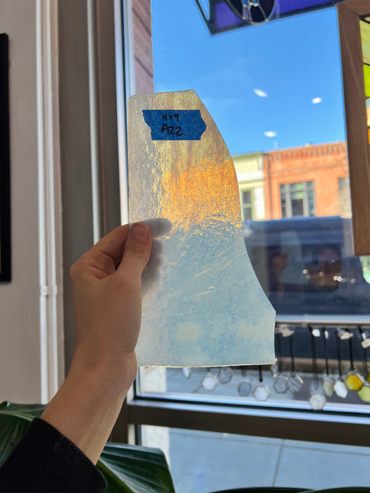 Vintage Milky Clear Chicago Art Glass Sheet Glass Colorado Glassworks