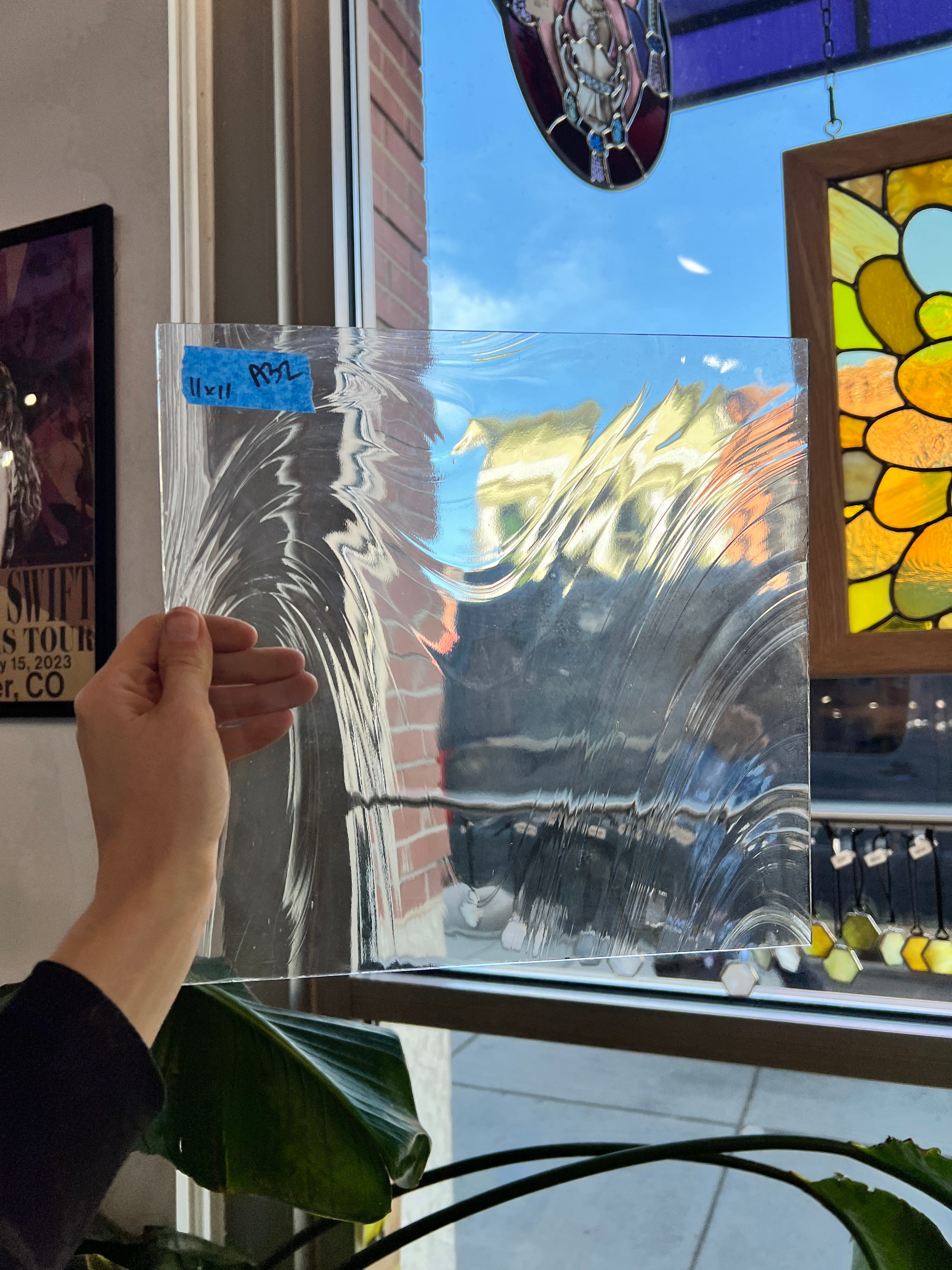 Clear Baqroque Spectrum Sheet Glass Colorado Glass Works