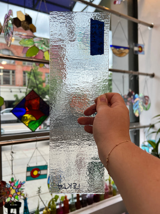 Vintage Transparent Clear Bullseye Tekta Sheet Glass Bullseye