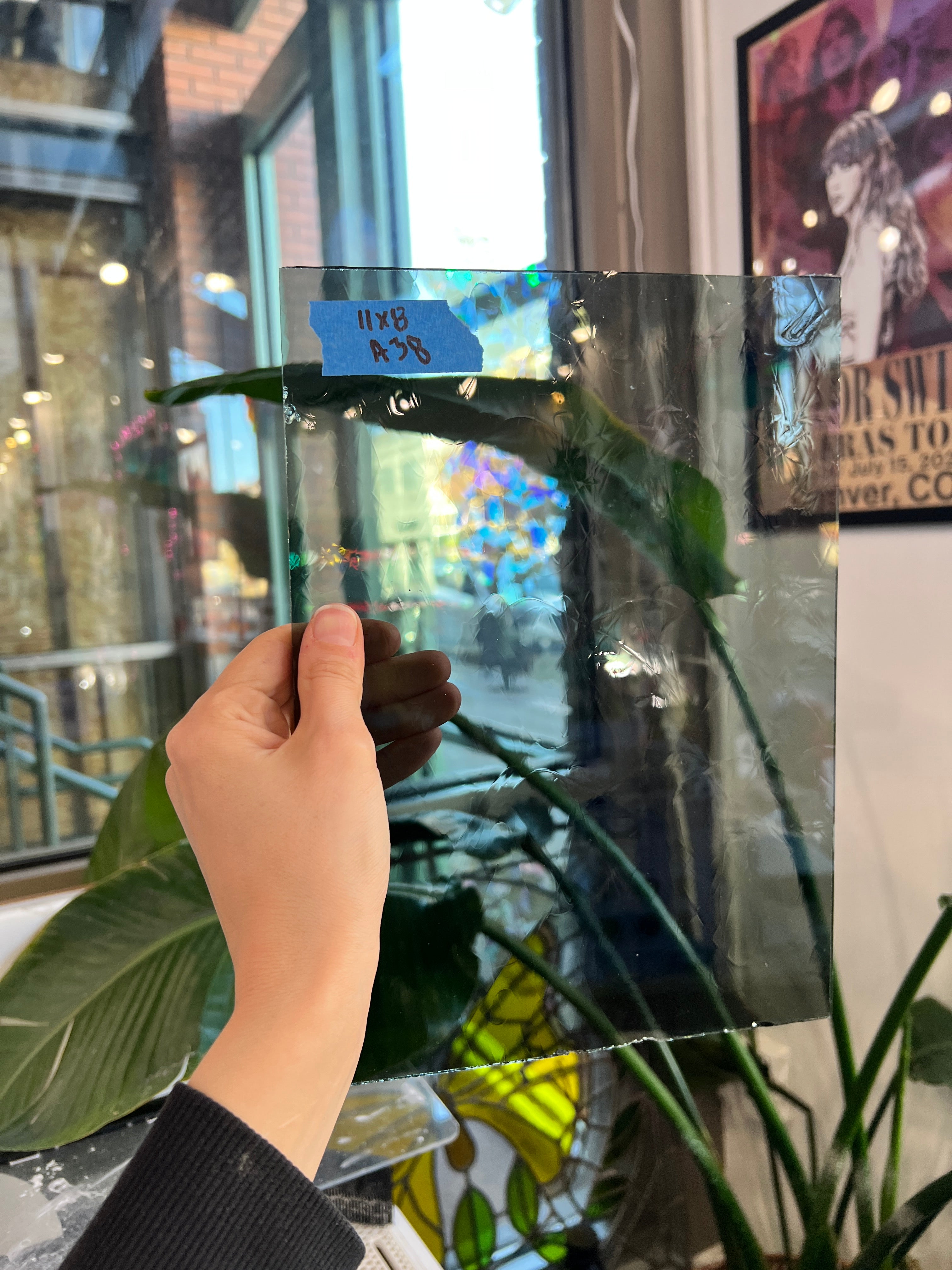 Smokey Grey Antique GNA Sheet Glass Colorado Glassworks A38 (11x8in)