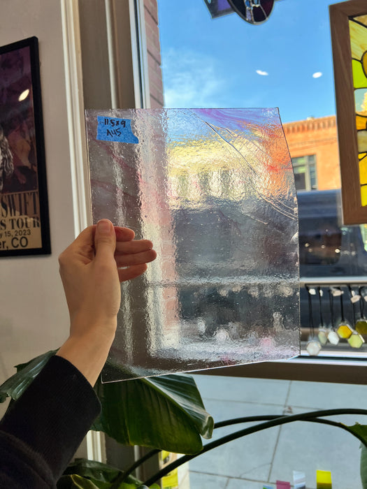 Clear Light Pink Wispy Kokomo Sheet Glass Colorado Glassworks