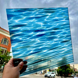 Odyssey Blue Aventurine Fusers Reserve Oceanside Fusible 96 COE (FR75F) Sheet Glass Colorado Glassworks