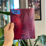 Cranberry Pink, Gold Purple, White Mix Ripple Bullseye Fusible 90 COE Sheet Glass Colorado Glassworks 7.5x6in (BE-00223533)