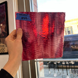 Cranberry Pink, Gold Purple, White Mix Ripple Bullseye Fusible 90 COE Sheet Glass Colorado Glassworks